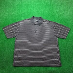 Gary Player Black Knight Collection Pique Polo Shirt Mens 2XL Striped Golf